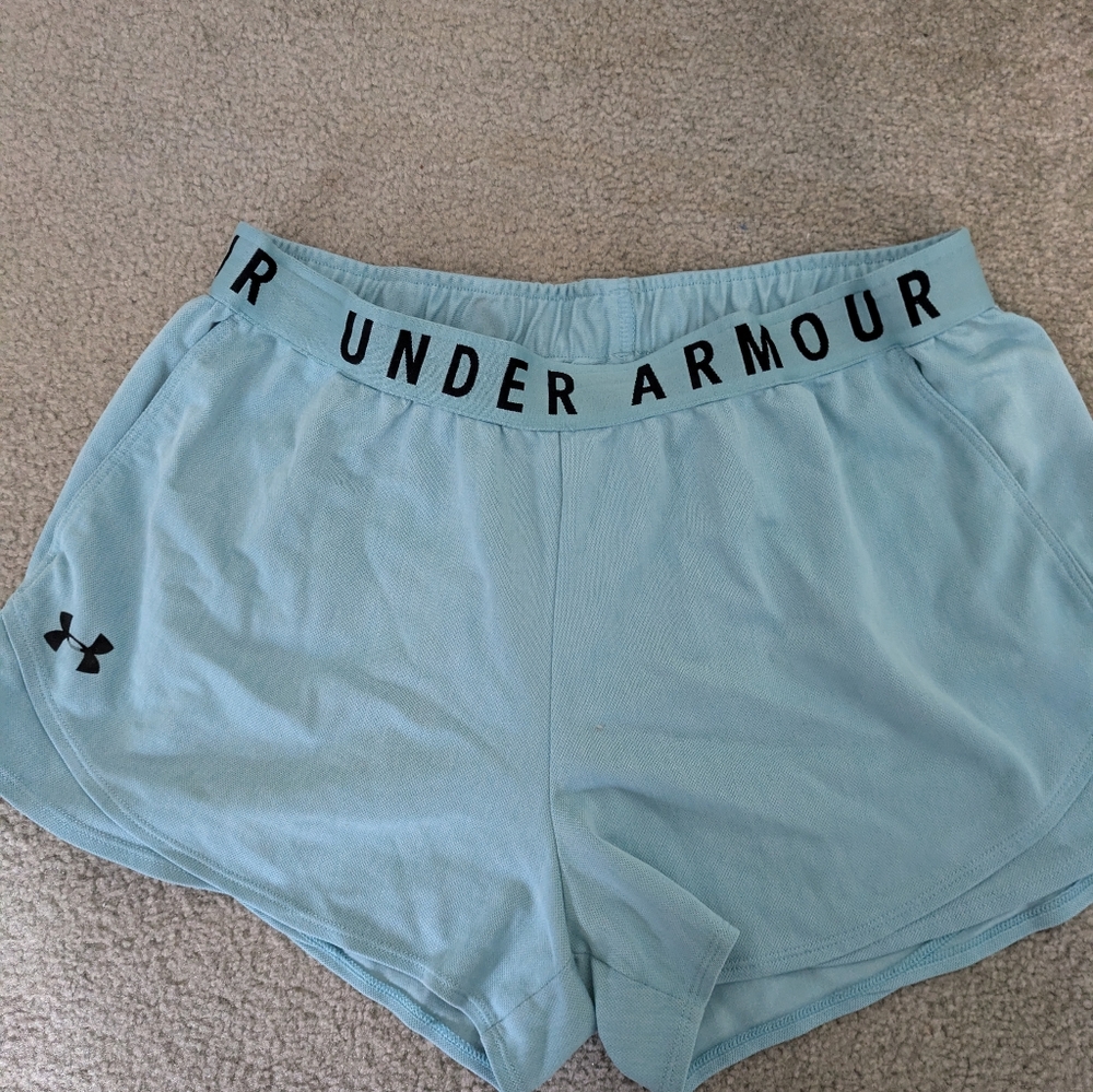 Under Armour Women's Sky Blue Athletic Shorts